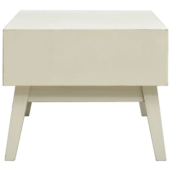 Tavolino Salotto 2 Cassetti Intagliati Grigio 110x50x40cm Legno - Image 6