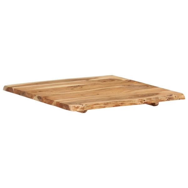 Piano Del Tavolo In Legno Massello Di Acacia 58x(50-60)x2,5 cm - Image 4