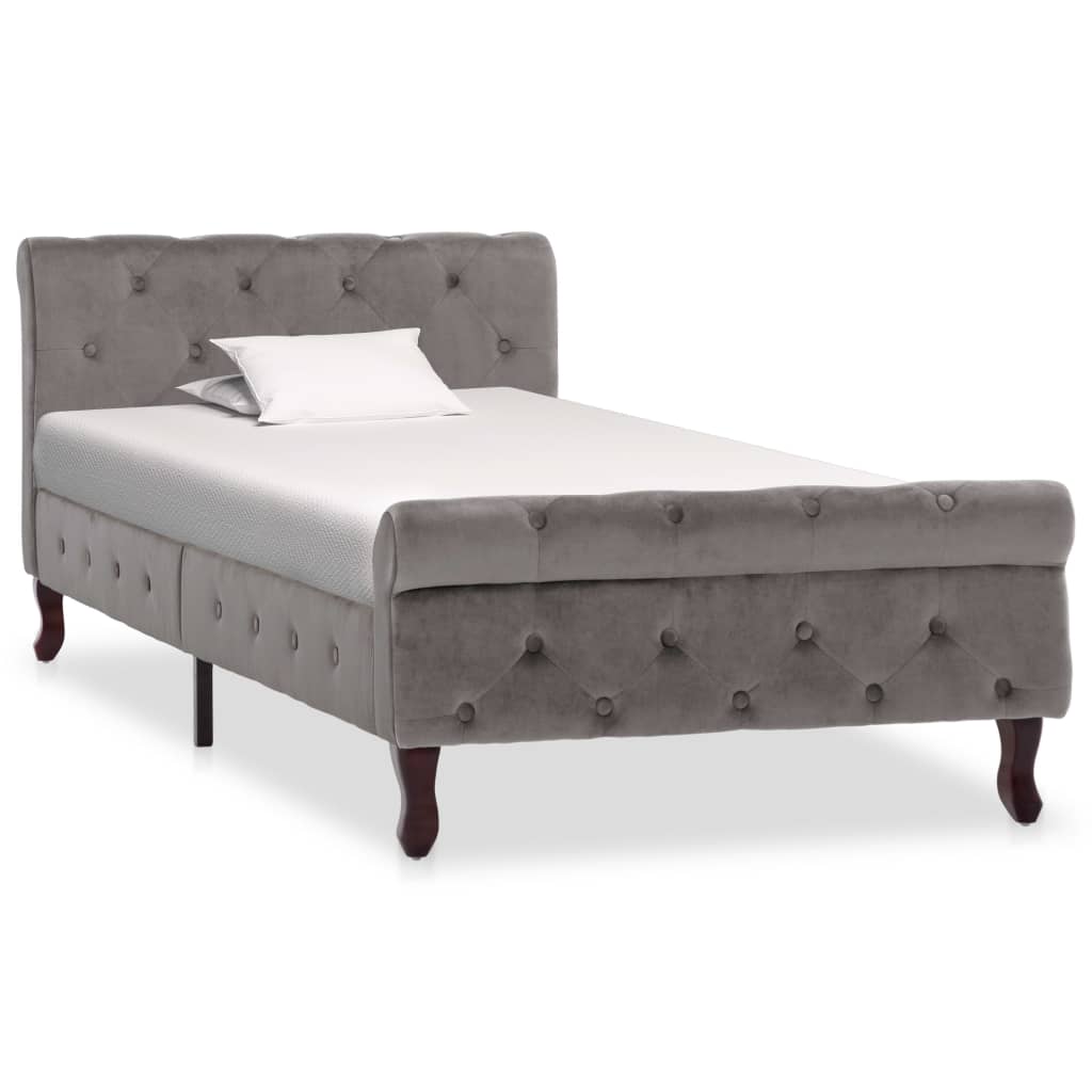 Giroletto Grigio In Velluto 90x200 cm