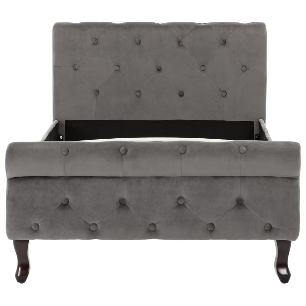 Giroletto Grigio In Velluto 90x200 cm - Image 3