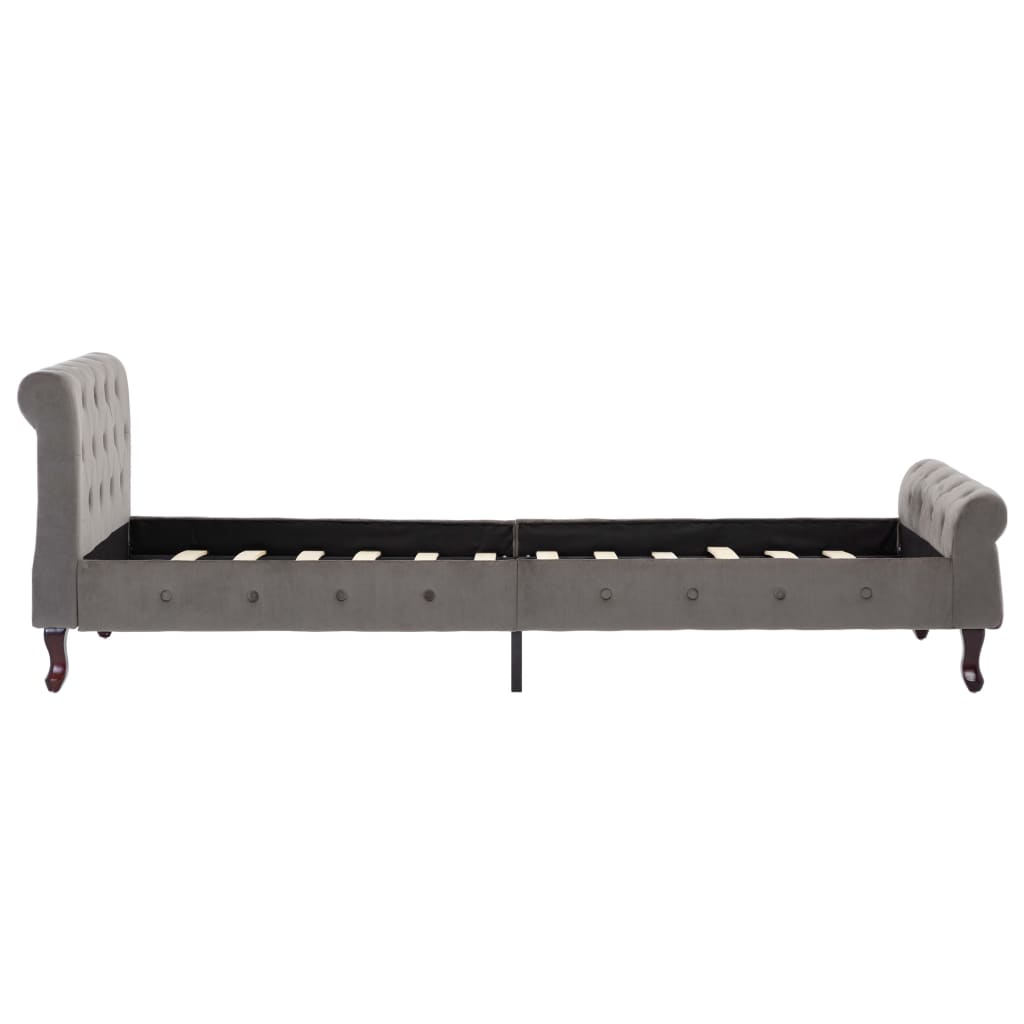 Giroletto Grigio In Velluto 90x200 cm - Image 4