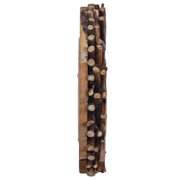 Specchio Da Parete 40 Cm In Legno Di Teak Rotondo - Image 3