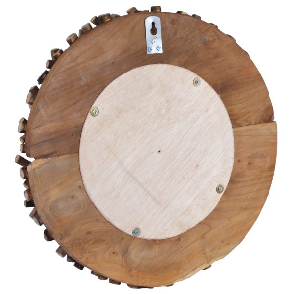 Specchio Da Parete 40 Cm In Legno Di Teak Rotondo - Image 4
