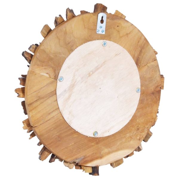 Specchio Da Parete 40 Cm In Legno Di Teak Rotondo - Image 4