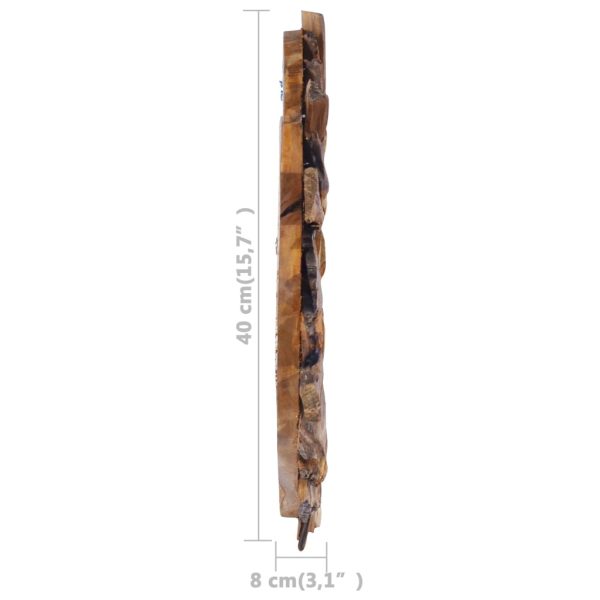 Specchio Da Parete 40 Cm In Legno Di Teak Rotondo - Image 6