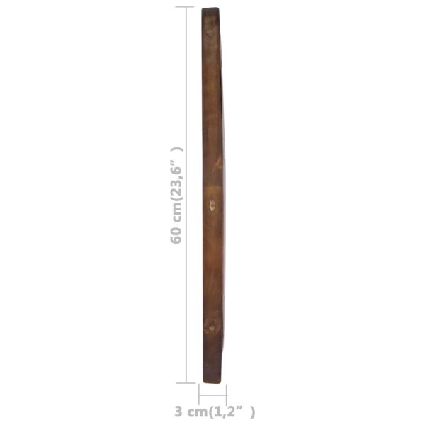 Specchio Da Parete 60 Cm In Legno Di Teak Rotondo - Image 6