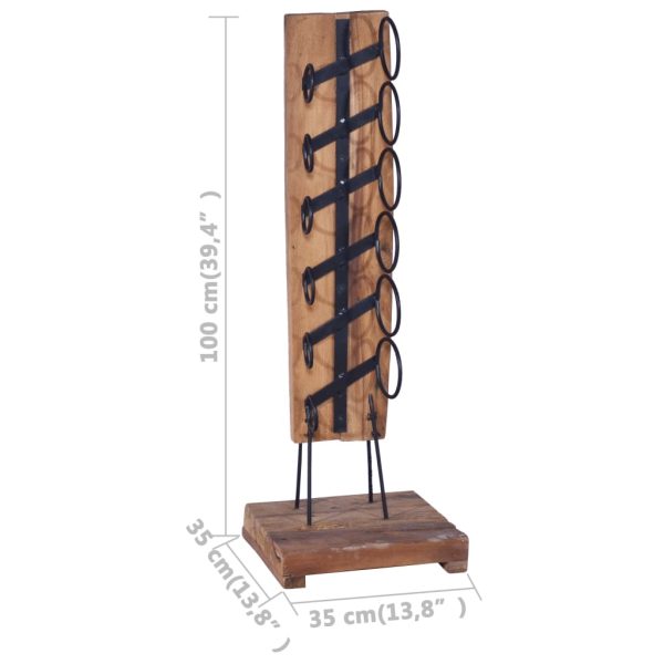 Cantinetta Per 6 Bottiglie 35x35x100 Cm In Legno Di Teak - Image 6