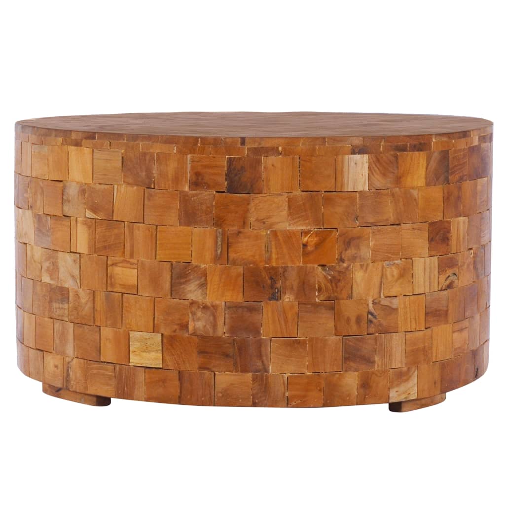 Tavolino Da Caffè 60x60x35 Cm In Legno Massello Di Teak