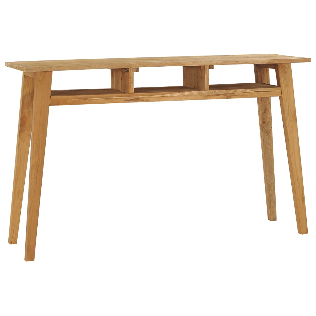 Tavolo Consolle 120x35x75 Cm In Legno Massello Di Teak
