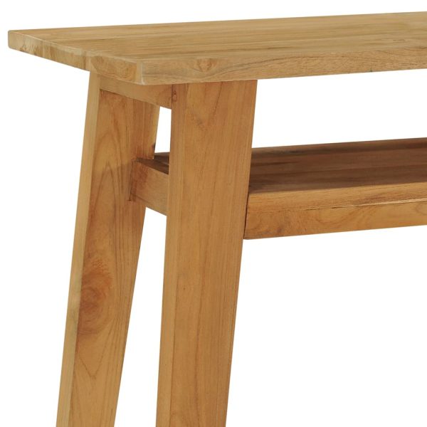 Tavolo Consolle 120x35x75 Cm In Legno Massello Di Teak - Image 4