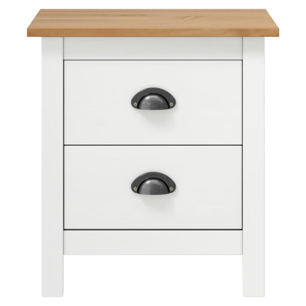 Comodini Hill Bianchi 2 Pz 46x35x49,5 Cm Legno Massello Di Pino - Image 3