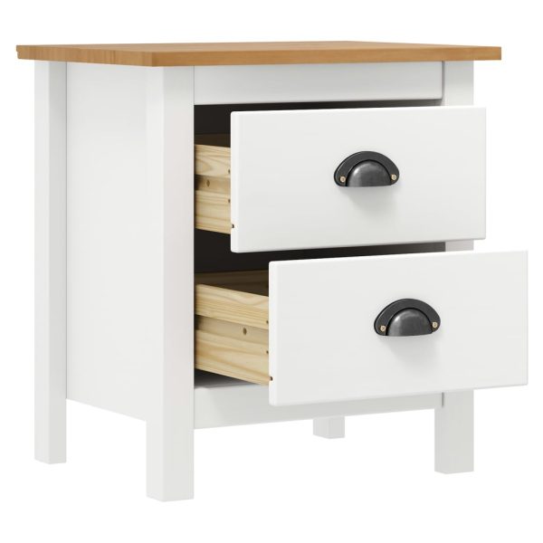 Comodini Hill Bianchi 2 Pz 46x35x49,5 Cm Legno Massello Di Pino - Image 4
