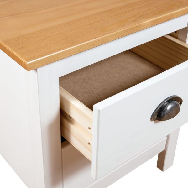 Comodini Hill Bianchi 2 Pz 46x35x49,5 Cm Legno Massello Di Pino - Image 6