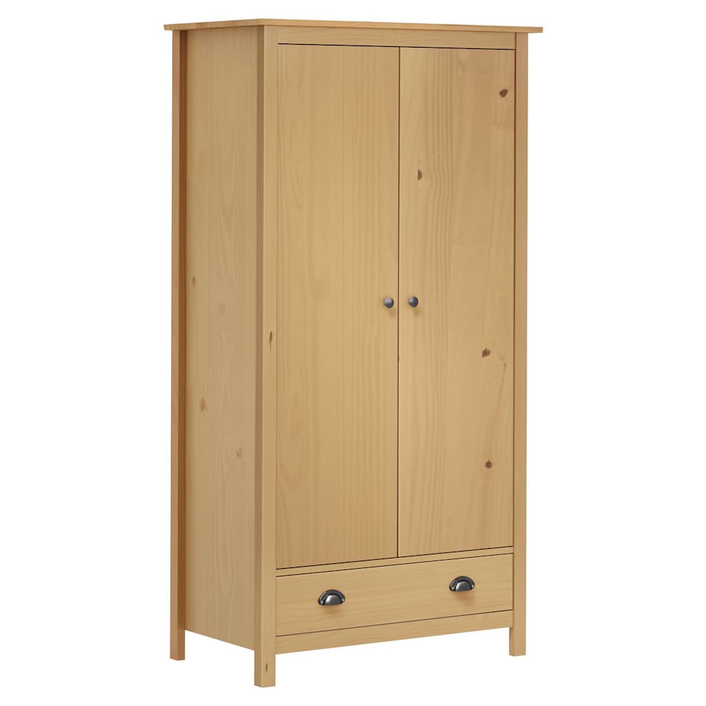 Armadio A 2 Ante Hill 89x50x170 Cm Legno Massello Di Pino