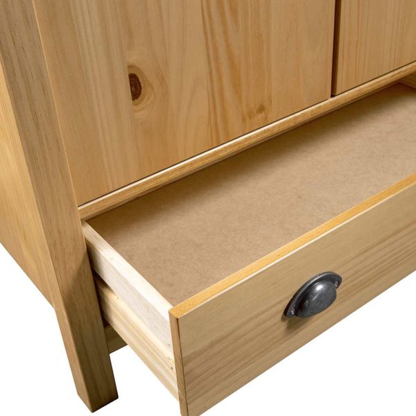 Armadio A 2 Ante Hill 89x50x170 Cm Legno Massello Di Pino - Image 5