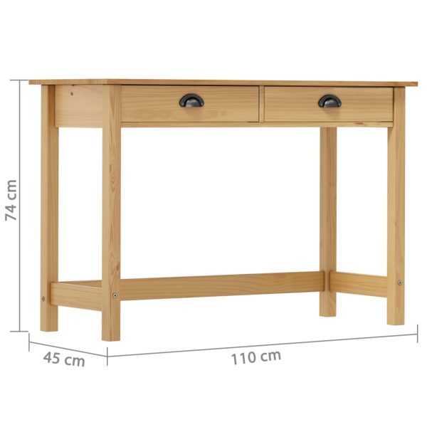 Consolle Hill Con 2 Cassetti 110x45x74 Cm In Massello Di Pino - Image 6