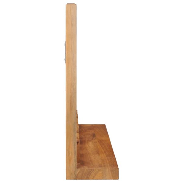 Specchio Da Parete Con Mensola 60x12x40 Cm In Massello Di Teak - Image 3