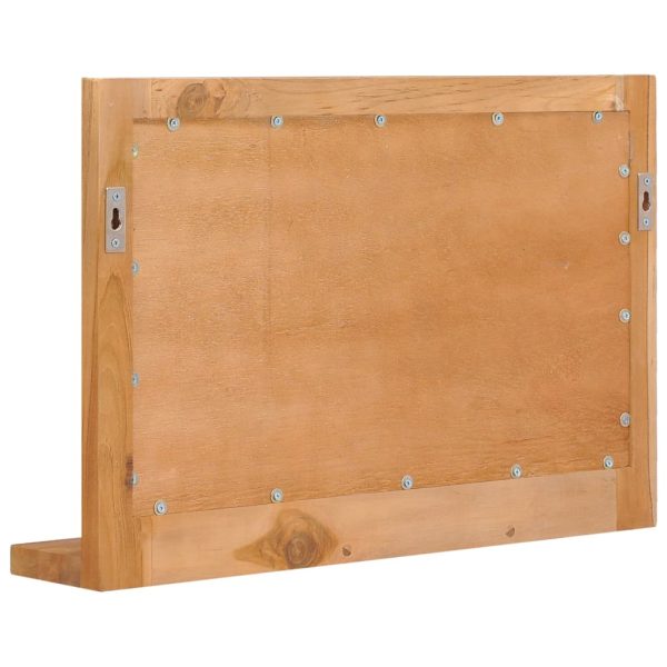 Specchio Da Parete Con Mensola 60x12x40 Cm In Massello Di Teak - Image 4
