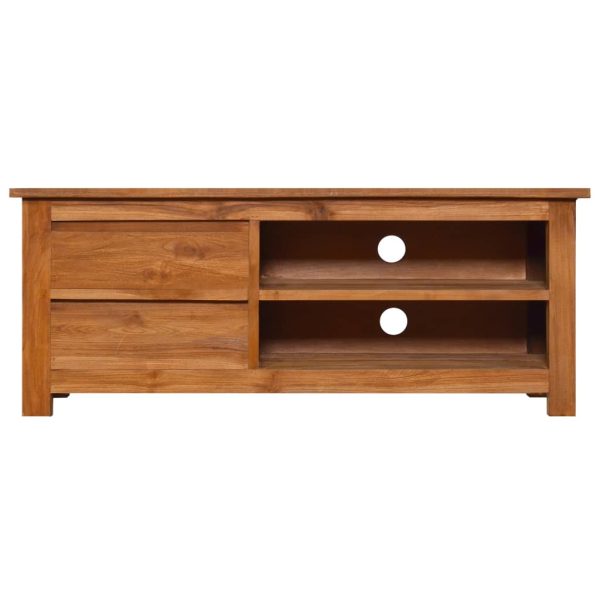 Mobile Porta Tv 100x30x40 Cm In Legno Massello Di Teak - Image 3