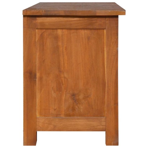 Mobile Porta Tv 100x30x40 Cm In Legno Massello Di Teak - Image 4