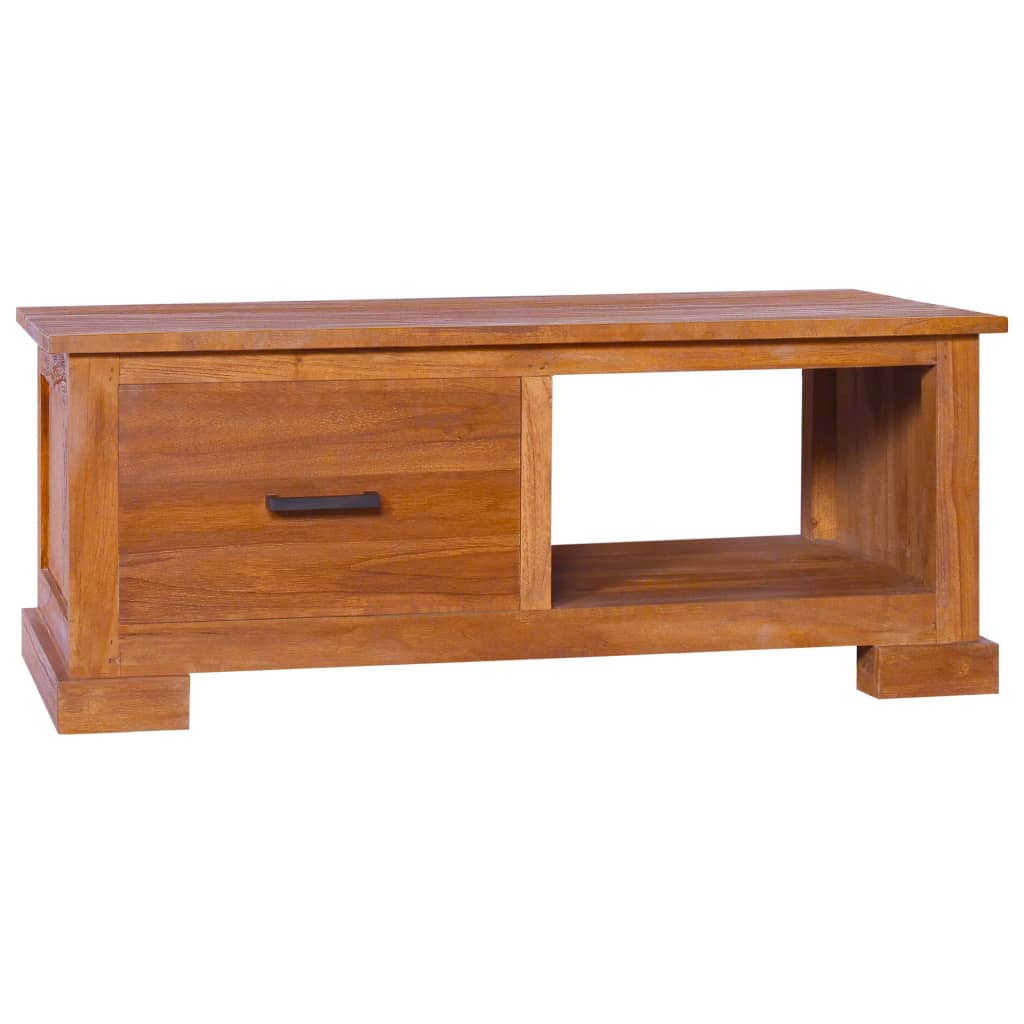 Mobile Porta Tv 90x50x37 Cm In Legno Massello Di Teak
