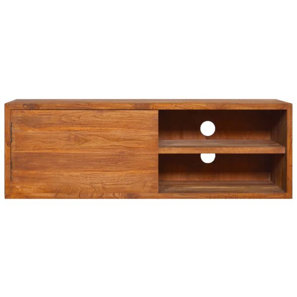Mobile Tv A Parete 90x30x30 Cm In Legno Massello Di Teak - Image 3