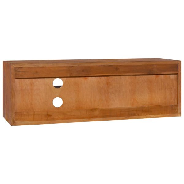 Mobile Tv A Parete 90x30x30 Cm In Legno Massello Di Teak - Image 5