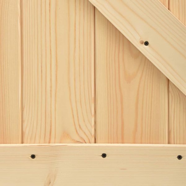 Porta 80x210 Cm In Legno Massello Di Pino - Image 6