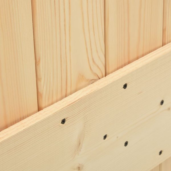 Porta 90x210 Cm In Legno Massello Di Pino - Image 5