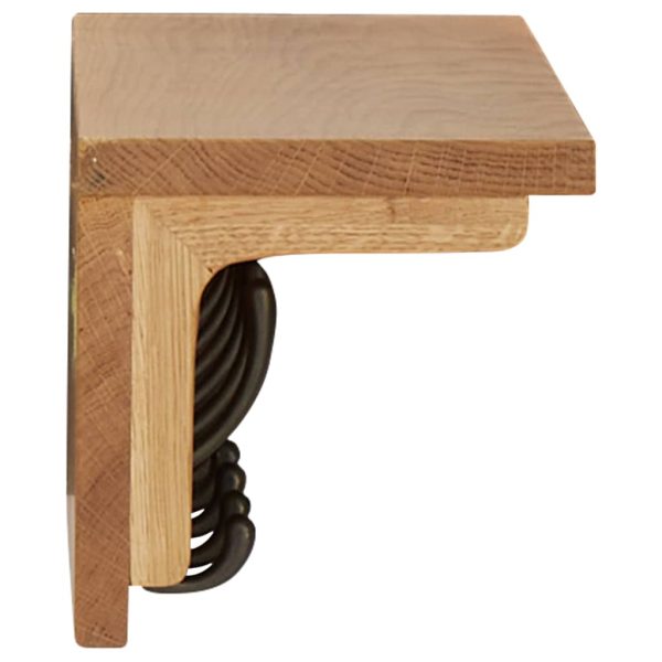 Appendiabiti 60x16x16 Cm In Massello Di Rovere - Image 3