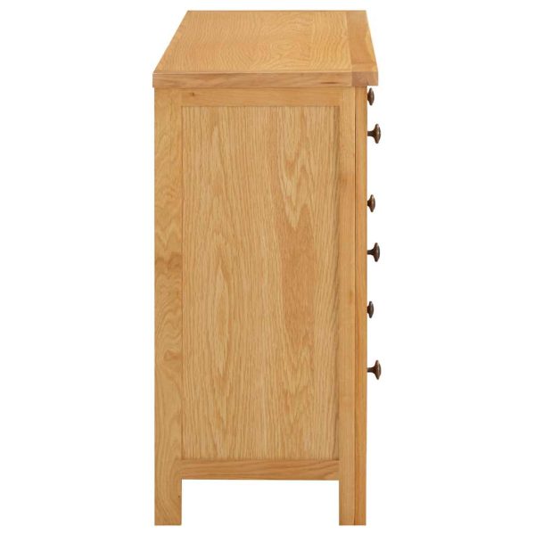 Cassettiera 105x33,5x73 Cm In Legno Massello Di Rovere - Image 3