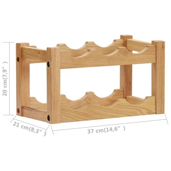 Cantinetta Per 6 Bottiglie 37x21x21 Cm Legno Massello Di Rovere - Image 5