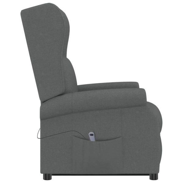 Poltrona Alzapersona In Tessuto Grigio Scuro - Image 5