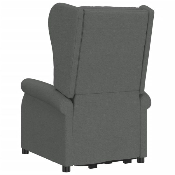 Poltrona Alzapersona Massaggiante In Tessuto Grigio Scuro - Image 6