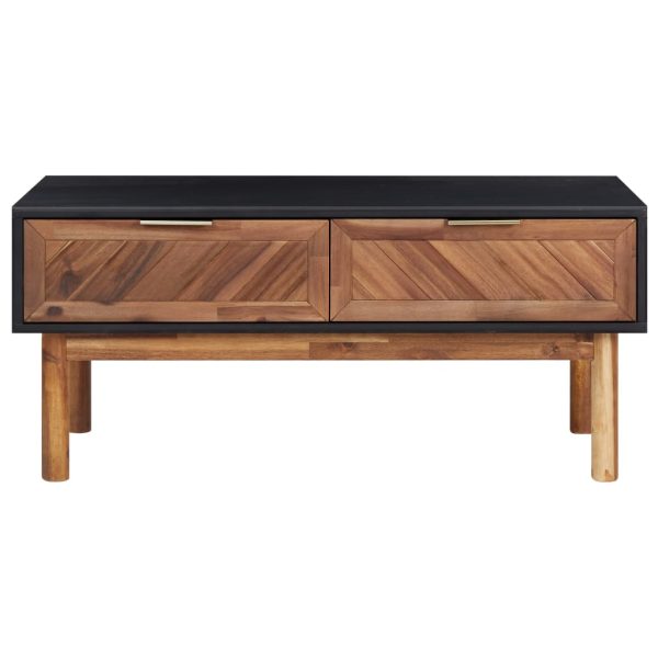 Tavolino Da Salotto 90x50x40 Cm Legno Massello Di Acacia E Mdf - Image 3