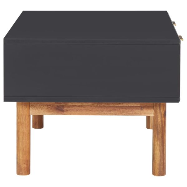 Tavolino Da Salotto 90x50x40 Cm Legno Massello Di Acacia E Mdf - Image 4