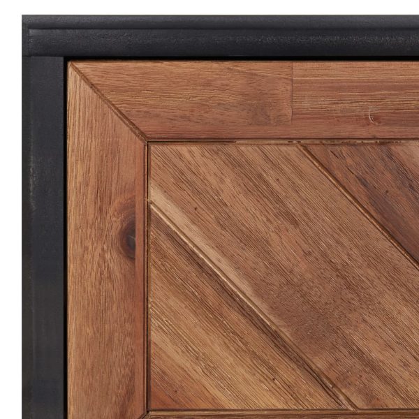 Tavolino Da Salotto 90x50x40 Cm Legno Massello Di Acacia E Mdf - Image 6