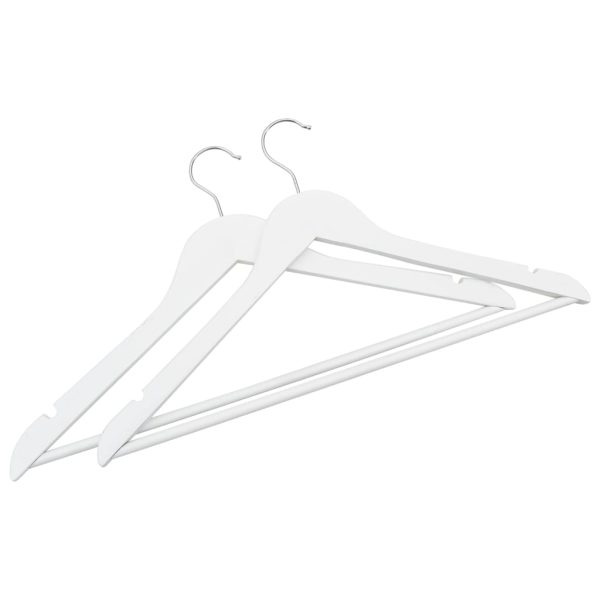 Set Appendiabiti 100 Pz Antiscivolo Bianchi In Legno Massello - Image 4