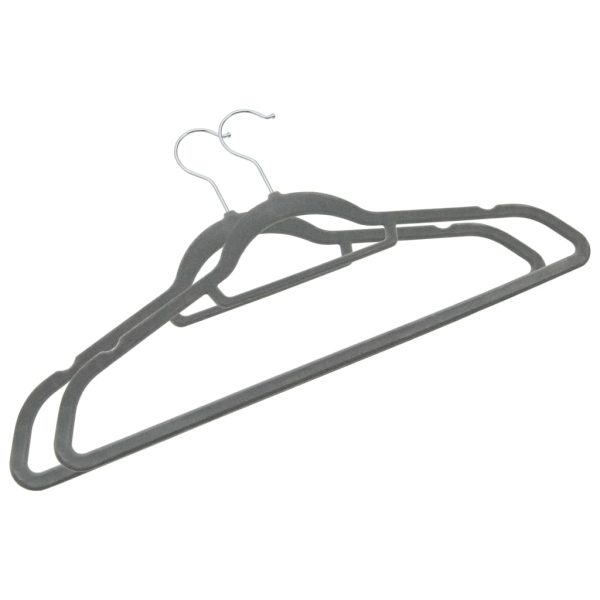 Set Appendiabiti 50 Pz Antiscivolo Grigio In Velluto - Image 4