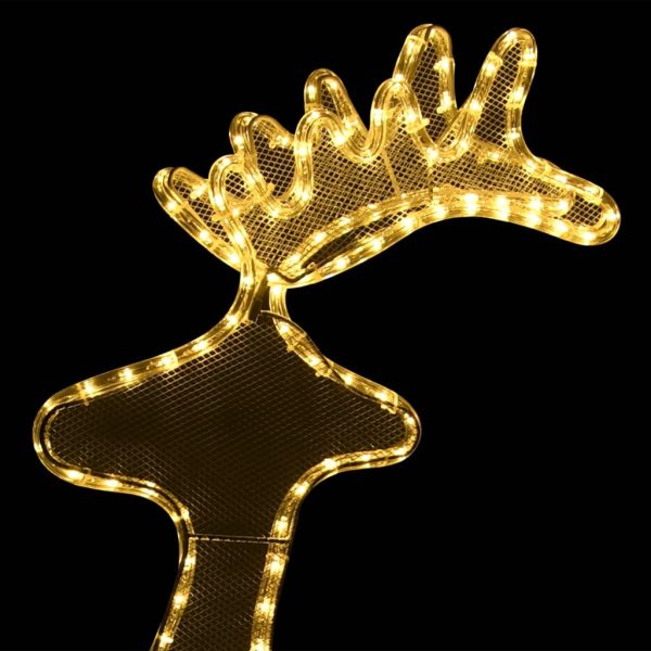 Decorazione Natalizia Renna In Rete Con 306 Led 60x24x89 cm - Image 5