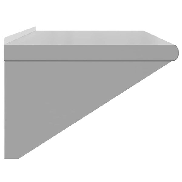 Mensola A Muro 100x45x31 Cm Argento In Acciaio Inossidabile - Image 6