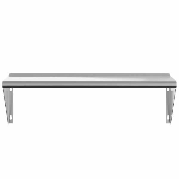 Mensola A Muro 100x30x31 Cm Argento In Acciaio Inossidabile - Image 5