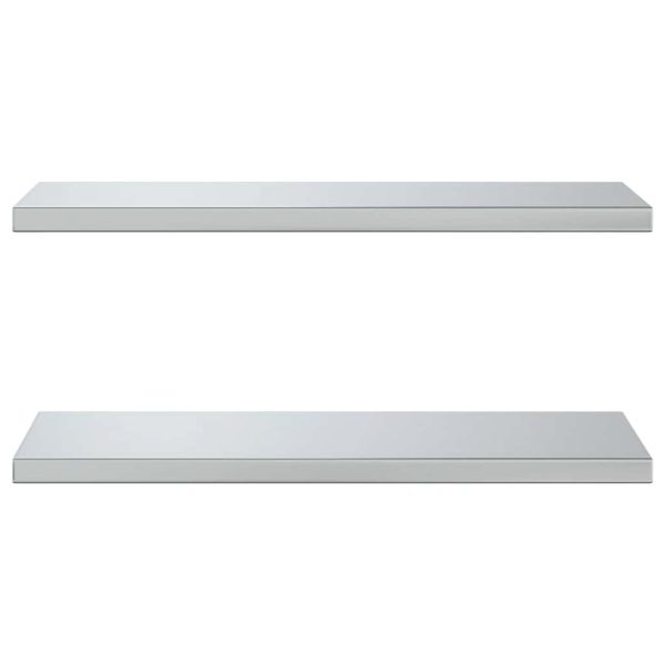 Mensole A Muro 2 Pz 75x30x3 Cm Argento In Acciaio Inossidabile - Image 5