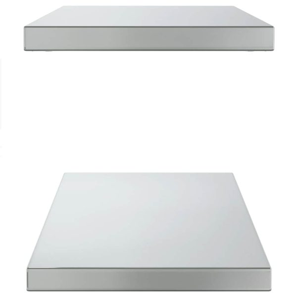 Mensole A Muro 2 Pz 75x30x3 Cm Argento In Acciaio Inossidabile - Image 6