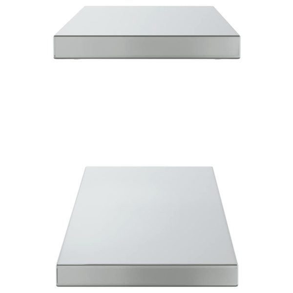 Mensole A Muro 2 Pz 75x23,5x3cm Argento In Acciaio Inossidabile - Image 6