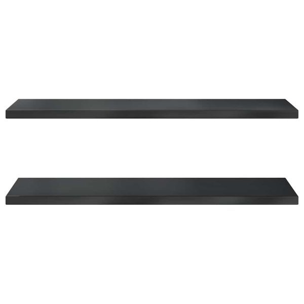 Mensole A Muro 2 Pz 100x40x3 Cm Nero In Acciaio Inossidabile - Image 5