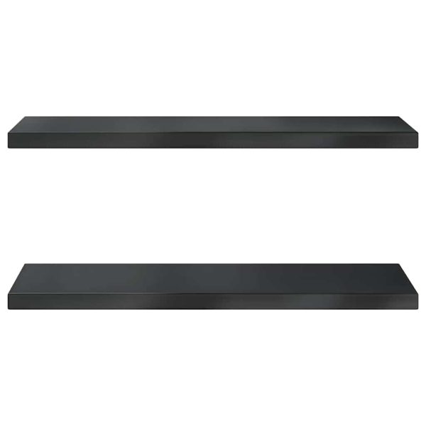 Mensole A Muro 2 Pz 100x30x3 Cm Nero In Acciaio Inossidabile - Image 5