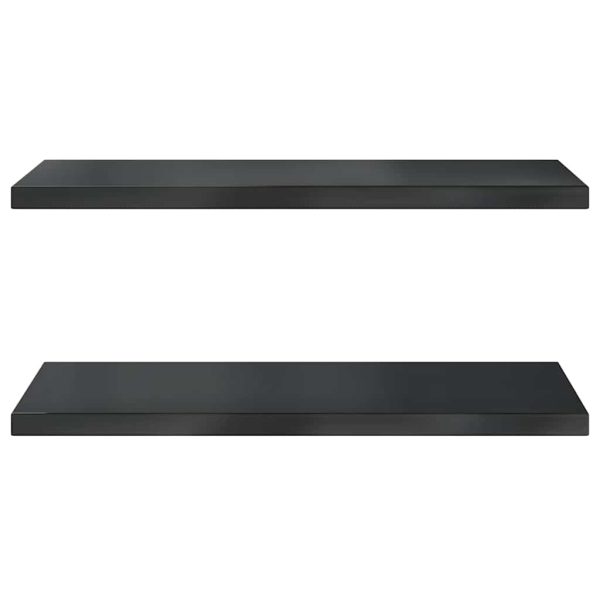 Mensole A Muro 2 Pz 75x40x3 Cm Nero In Acciaio Inossidabile - Image 5