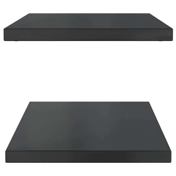 Mensole A Muro 2 Pz 75x40x3 Cm Nero In Acciaio Inossidabile - Image 6