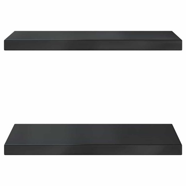 Mensole A Muro 2 Pz 50x30x3 Cm Nero In Acciaio Inossidabile - Image 5